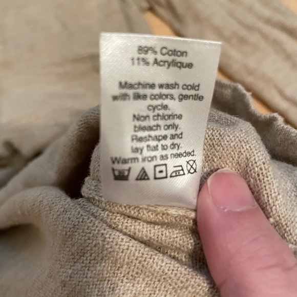 J. Crew Women’s Tan Cold Shoulder Top Small - Picture 5 of 6